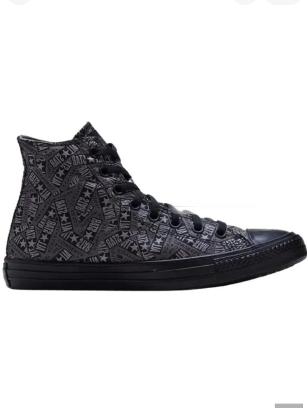 Converse Logo Play Black Mason High Top Sneakers Chuck Shoes Black Silver Men 9